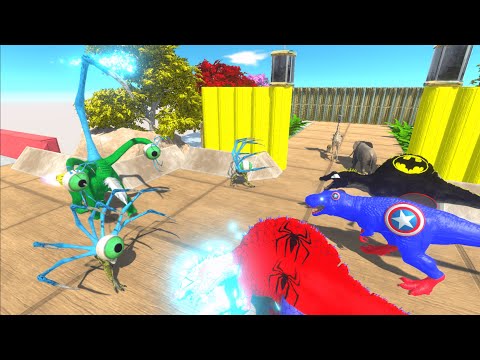 🔥Escape from Master Tentacled Alien⚡vs Superhero Dinosaur🦖-Animal Revolt Battle Simulator