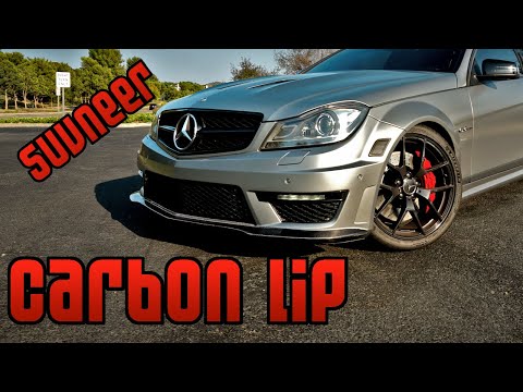 Suvneer Carbon Fiber Front Lip Install for W204 C63
