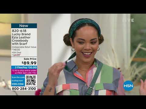 Lucky Brand Ezla Leather Crossbody with Scarf