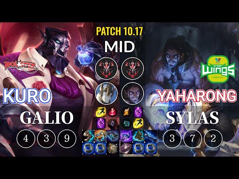 KT Kuro Galio vs JAG Yaharong Sylas Mid - KR Patch 10.17