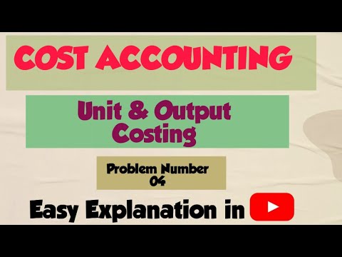 Cost Accounting || Unit & Output Costing || Problem Number 04 ||  #Accounts Champ || OU || 5 Sem ||