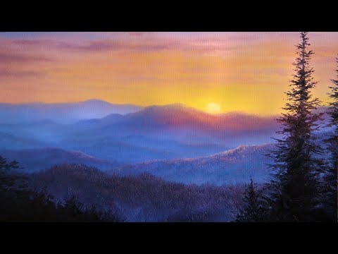 Smoky Mountain Sunset | Landscape Painting