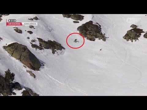 Accidente de Joan Aracil en Freeride World Tour Ordino 2022