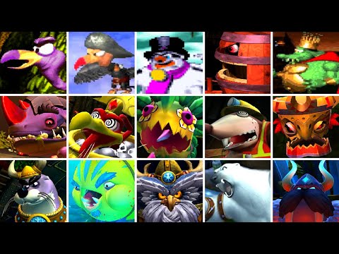Donkey Kong Country Series - All Bosses (1994-2025)