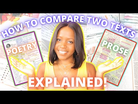 HOW TO COMPARE TWO POEMS OR TWO TEXTS IN A GCSE ESSAY: GRADE 9 MODEL ANSWER FRAMEWORK &  EXPLANATION