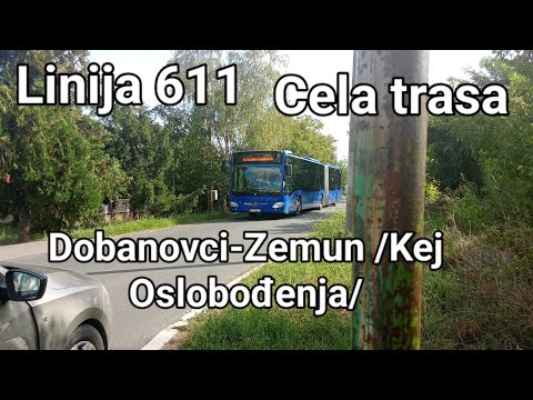 Linija 611:Dobanovci-Zemun /Kej Oslobođenja (Cela trasa)