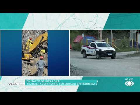 Trabalhador morre soterrado em pedreira em Salto de Pirapora