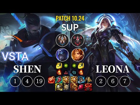 HLE Vsta Shen vs Leona Sup - KR Patch 10.24