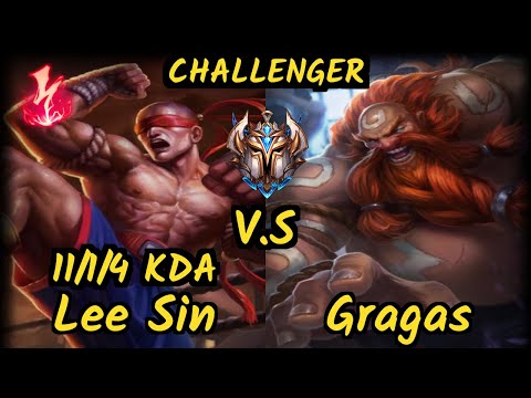Freire (LEE SIN) vs GRAGAS - 11/1/4 KDA JUNGLE CHALLENGER GAMEPLAY - BR