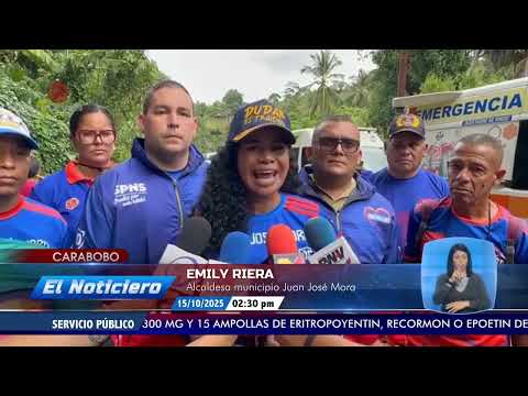 Gobernación de Carabobo atiende a familias afectadas por las lluvias -El Noticiero emisión meridiana