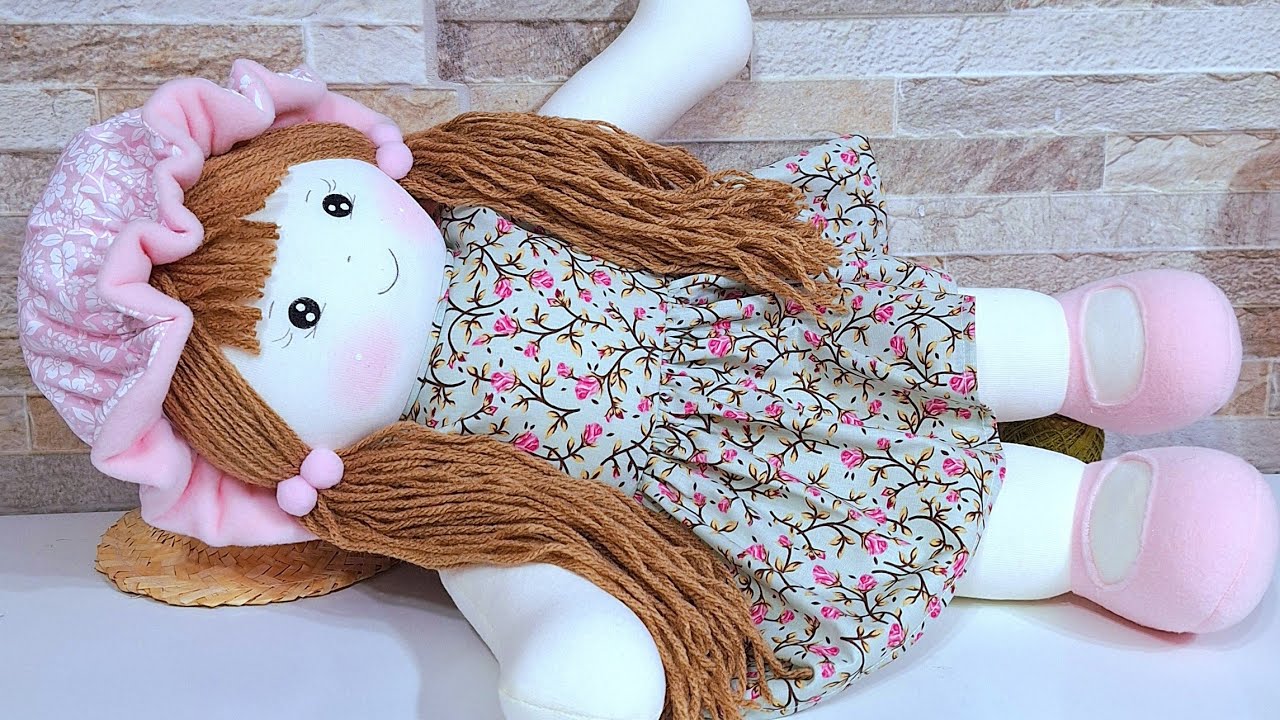 Faça em menos de 60 minutos e Venda . Boneca de pano RÁPIDO E FÁCIL DE FAZER  50 cm ,