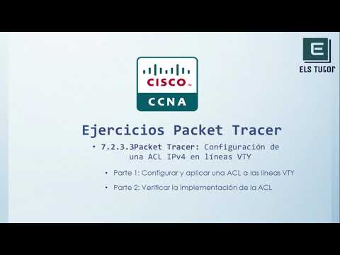 7.2.3.3 Packet Tracer: configuración de una ACL IPv4 en líneas VTY