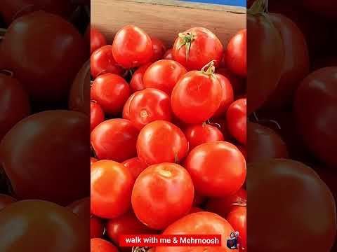 WALK WITH ME, Village market and fresh tomatoes #VillageMarket #food #iran