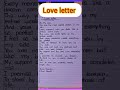 Write an attractive love letter!!Love letter!!😍#shorts