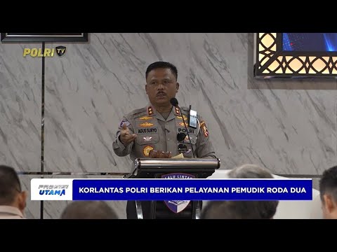 KORLANTAS POLRI BERIKAN PELAYANAN PEMUDIK RODA DUA