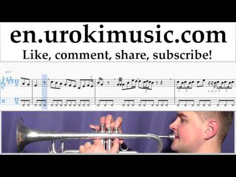 Trumpet lessons John Legend - One Woman Man Sheet Music Tutorial Part#2 um-a352
