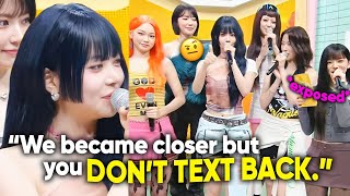 Download lagu LE SSERAFIM felt so embarrassed, EUNCHAE exposed Minju for not replying to her texts at all mp3
