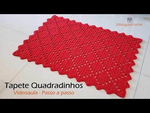 Easy crochet Square Rug - Complete step-by-step rectangular rug!