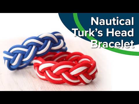 Turk's Head Bracelet in Two Colors—Nautical Style