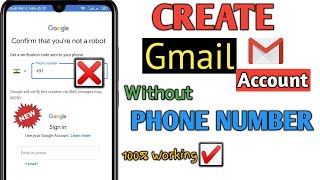 How to Create Gmail Account Without Mobile | Create Gmail account without Mobile Number