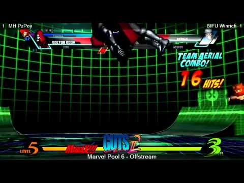 GUTS2 - UMvC3 - MH PzPoy (Zero,Doctor Doom,Phoenix) Vs.  BIFU Winrich (Vergil,Wesker,Strider)