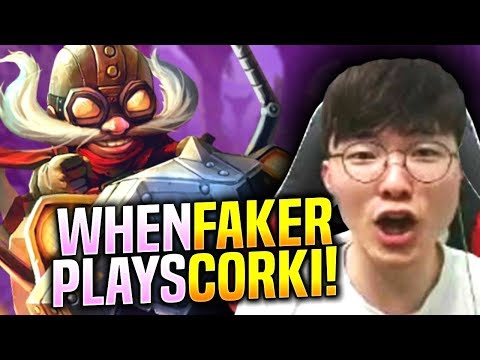 When Faker Plays Corki! - SKT T1 Faker Plays Corki vs Akali Mid! | S9 KR SoloQ Patch 9.16