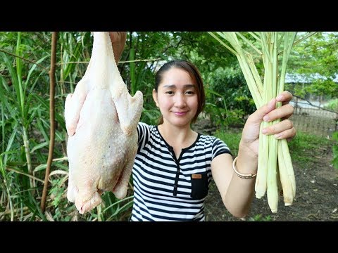 Yummy Chicken Stir Fried Lemongrass stalk Recipe - Yummy Chicken Spicy Cooking - Cooking With Sros Video