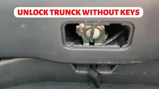How to Open Trunk without Keys | How to Open your Honda CRV Trunk without Keys | No keys unlock