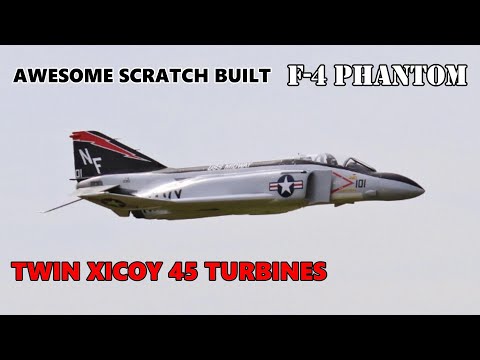 F-4 PHANTOM - SCRATCH BUILT VIETNAM FIGHTER - TWIN XICOY 45 TURBINES - JAVID AT DEENTHORPE - 2021