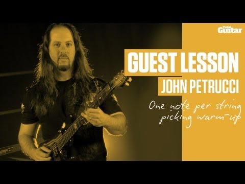 John Petrucci Guitar Lesson: Ultimate Warm-Up -- Part Two -- One note per string picking (TG226)