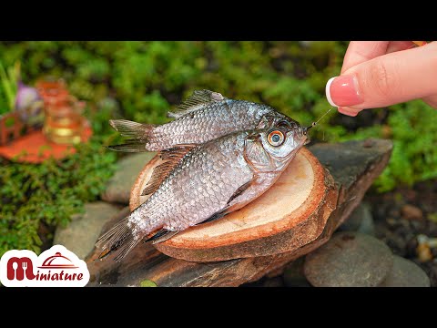 Catch Fish and Cook It in Mini Forest | Yummy Drunken Fish Recipe | ASMR Miniature Cooking