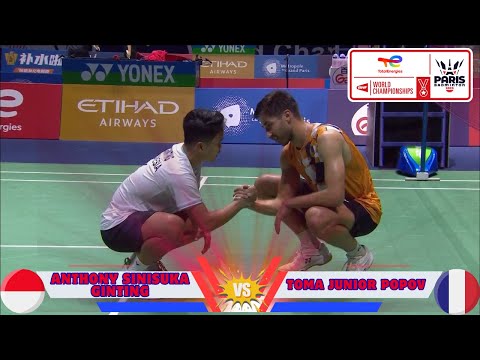 Toma Junior Popov vs Anthony Sinisuka Ginting - BWF World Championships 2025 Round of 64 Highlights