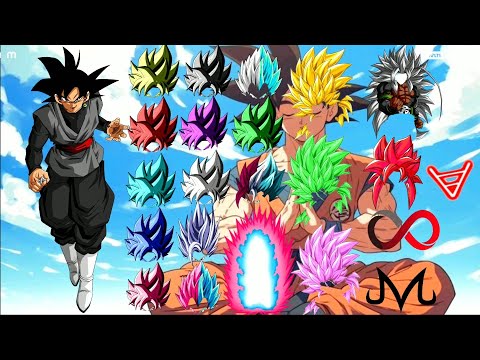 Goku Black all forms and Transformation Ssj to infinity + New Forms #gokublack #transformation #dbs