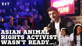 Andrew Schulz Asian Animal Rights Activist Wasn’t Ready... REACTION!! | K&Y