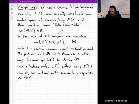 Dimitri Wyss - DT-invariants from non-archimedean integrals - NonArchTrop December 10th, 2021