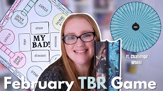 My TBR Game Selects February's Reads 🎲🃏 + Spinning the Challenge Wheel 🎡|| February TBR
