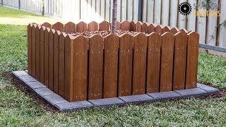 DIY outdoor planter with garden edging