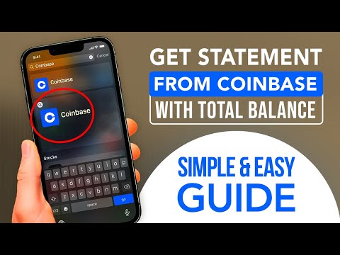 Coinbase Statement With Balance