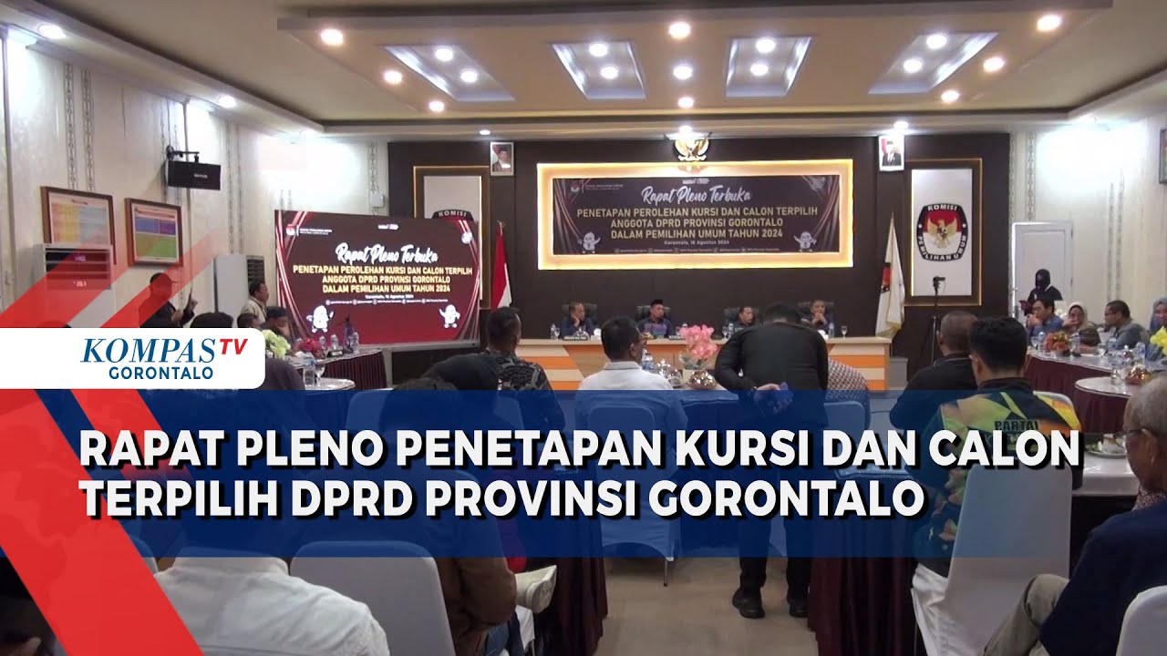 KPU Prov. Gorontalo Gelar Sidang Pleno Penetapan Perolehan Kursi & Calon Terpilih Anggota DPRD