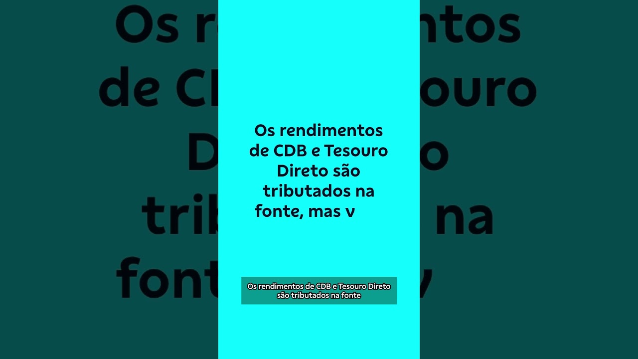 Como declarar CDB e Tesouro Direto no IRPF | InvesTalk BB