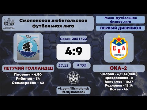 Мини-футбол 2021/22. "ЛЕТУЧИЙ ГОЛЛАНДЕЦ" - "СКА-2" 4:9 (обзор матча + интервью)