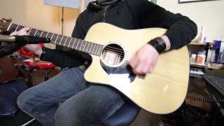 Video thumbnail for Takamine EG340C LH left-handed acoustic guitar demo/test by Dopamine Overload