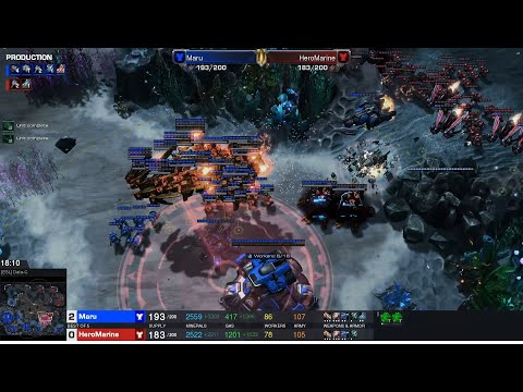 Starcraft II DreamHack Masters 2022 Valencia Jul2 HeroMarine(T) v Maru(T) Game 2 MAPS- [ESL] Data-C