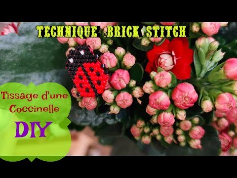 Techniques : Le Brick Stitch. Schema Coccinelle