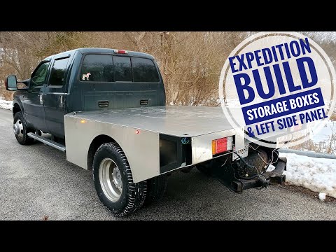 E8 | Custom Expedition Overland Flatbed Camper Build | Aluminum Storage Boxs | & Left Side Bed Panel