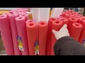 Stick a broom through a pool noodle for this unexpected lighting hack