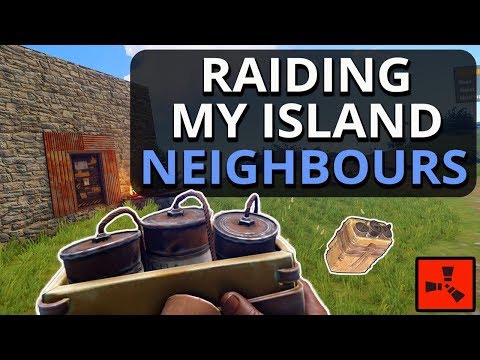 Satchel RAIDING My RICH Island Neighbours!! Rust Solo Survival Part 2