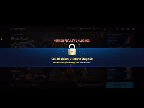 Marvel Future Fight Unlocking Level 50 For Cull Obsidian World Boss Ultimate