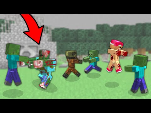 ZOMBIE GANG BEATING EVIL ZOMBIE! 😱 - Minecraft