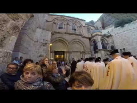 GERUSALEMME : L'arrivo dei  CAVALIERI DEL SANTO SEPOLCRO